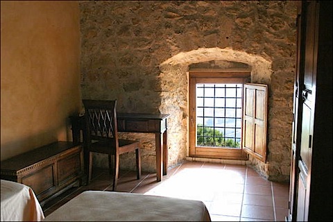 One of the chambers of the Fortress Monastery of Santo Spirito in Ocre near L'Aquila in Abruzzo Italy